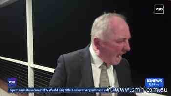 ‘Sit down!’ Barnaby Joyce went on ABC’s flagship current affairs show ... and shouted at a dog