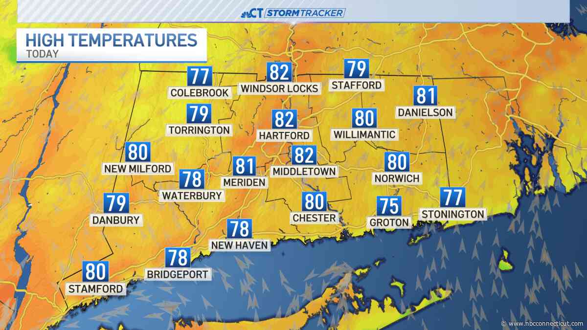 Warm temps and low humidity for Monday