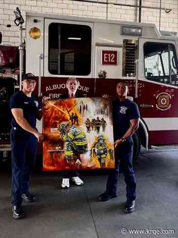 'I just felt like honoring them': Albuquerque man gifts AFR firefighters painting