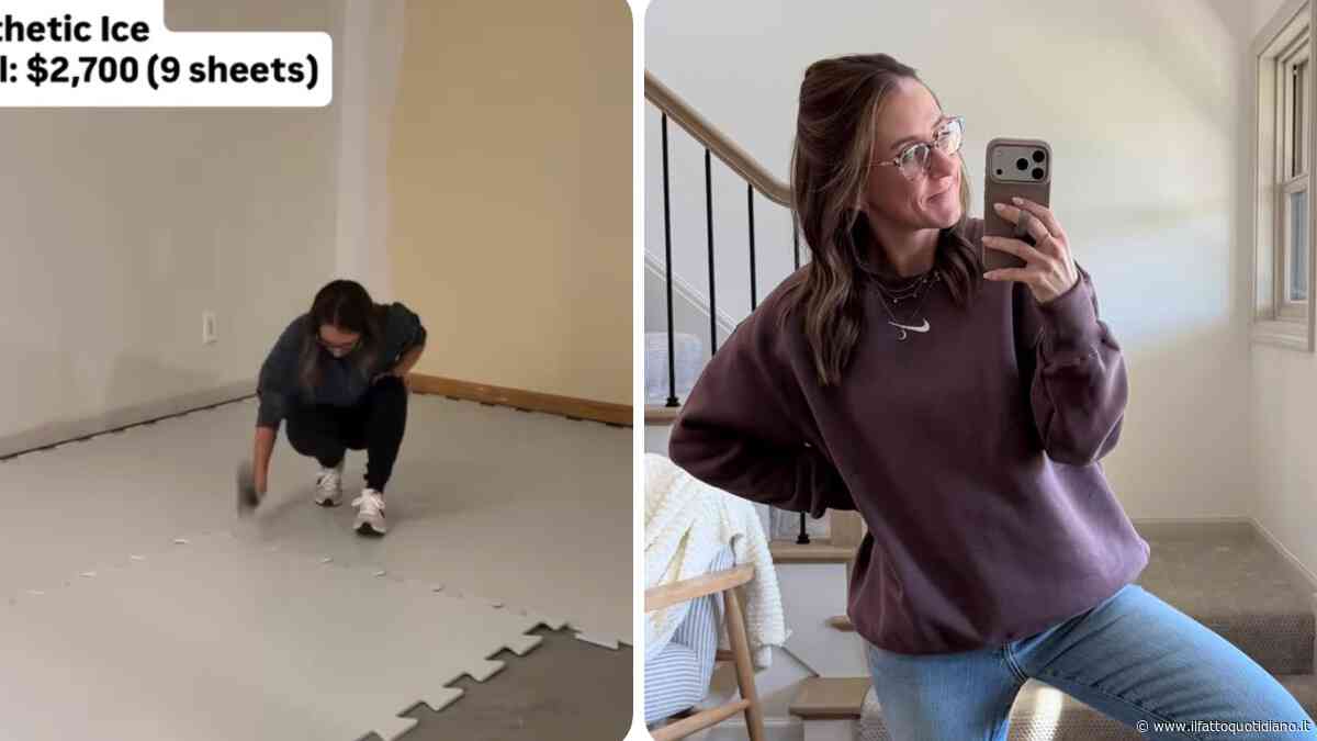 “Ho trasformato il seminterrato di casa in una pista da hockey per i miei figli. Ho fatto tutto da sola, ‘improvvisando’ passo dopo passo. Ho speso 15 mila euro”: la storia di Amanda Vernaci
