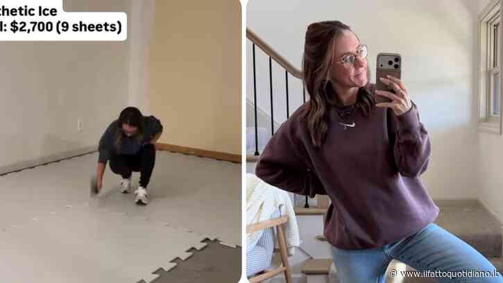 “Ho trasformato il seminterrato di casa in una pista da hockey per i miei figli. Ho fatto tutto da sola, ‘improvvisando’ passo dopo passo. Ho speso 15 mila euro”: la storia di Amanda Vernaci