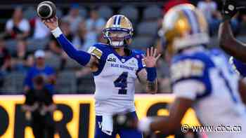 Brown-led Bombers storm back after trailing 26-9 to beat Redblacks in O/T