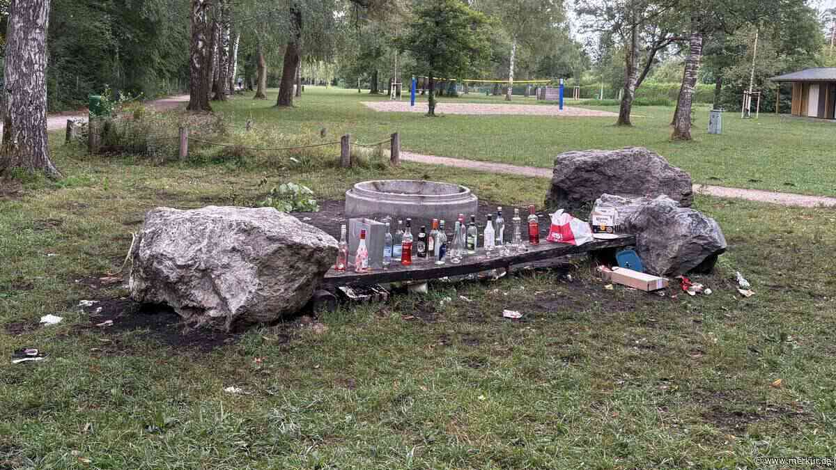 Impression vom Badesee: „Waren wohl nicht sehr trinkfest“