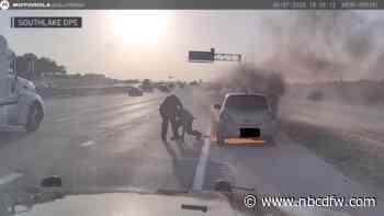 Southlake officer says ‘right place, right time' after rescuing driver from fire