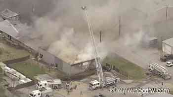 2-alarm warehouse fire breaks out at business park in far North Fort Worth