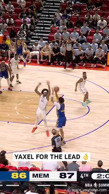 Yaxel Lendeborg gives GSW the lead in the NBA summer league championship 🔥