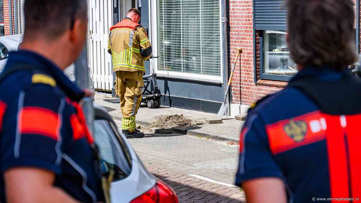 Nieuw verkeersbord blijkt in gasleiding te zijn gezet