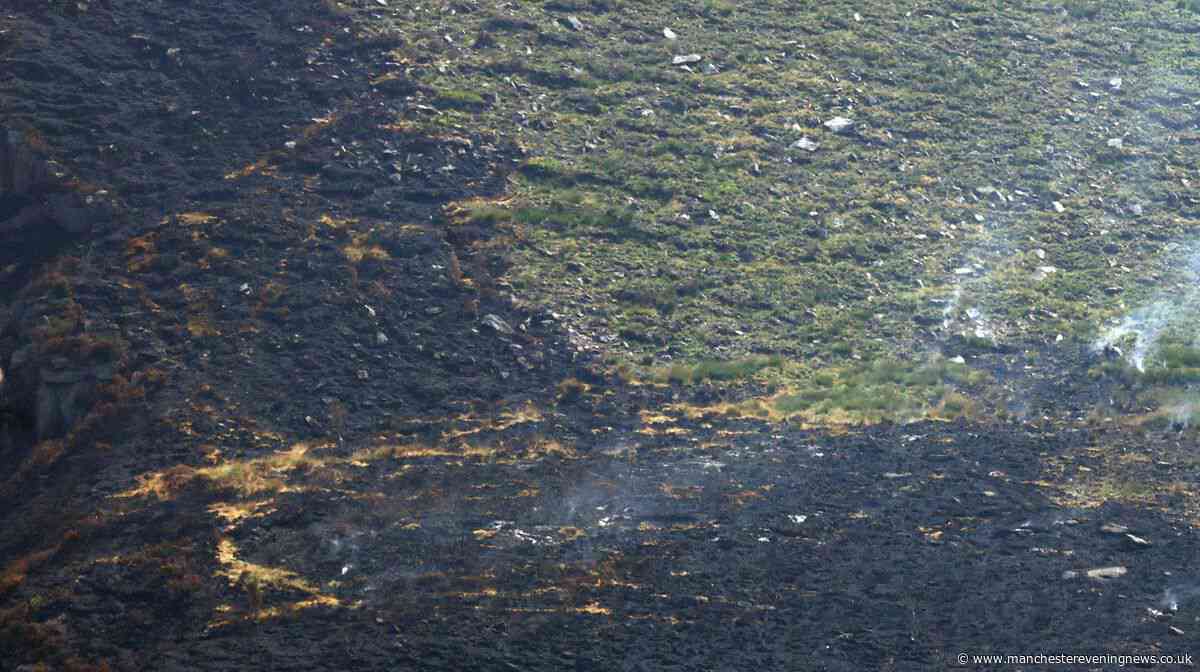 Dovestone firefighters put out campfire on moorland as blaze continues