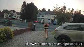 Doorbell footage shows woman in underwear 'swiping milk bottles' at 5am