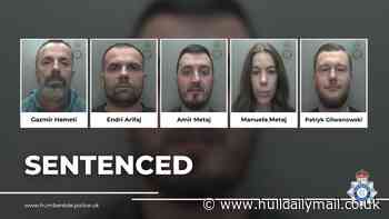 Five members of organised gang in court after stash houses raided