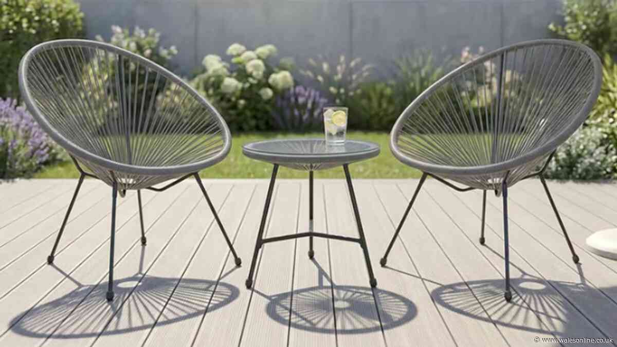 'Weather-proof' rattan garden bistro set drops below £50 and cheaper than Amazon