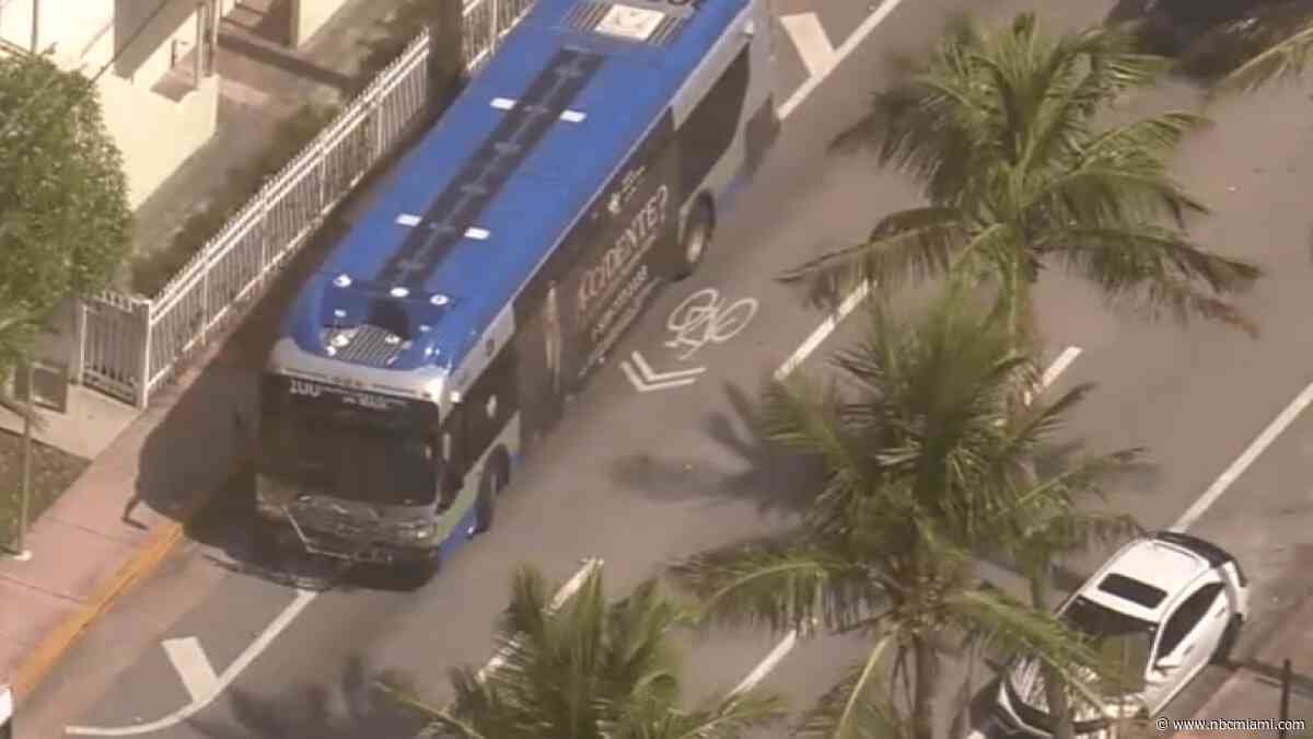 Miami-Dade bus crashes in Miami Beach; roads closed and building evacuated