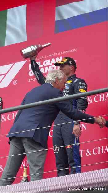 A sixth podium in Spa for Max 🏆🏆🏆🏆🏆🏆 #F1 #RedBullRacing