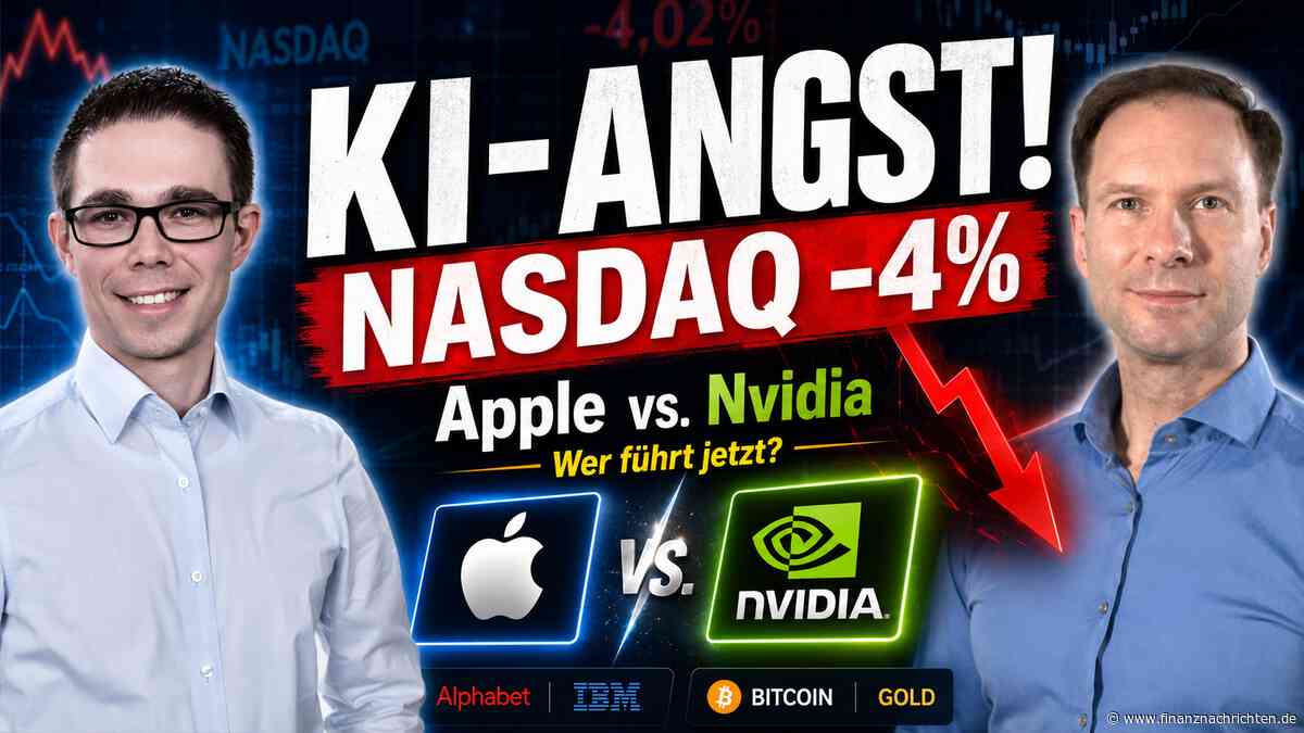 Nasdaq minus 4 Prozent: KI-Angst wächst - Apple und Nvidia kämpfen um die Börsenkrone!