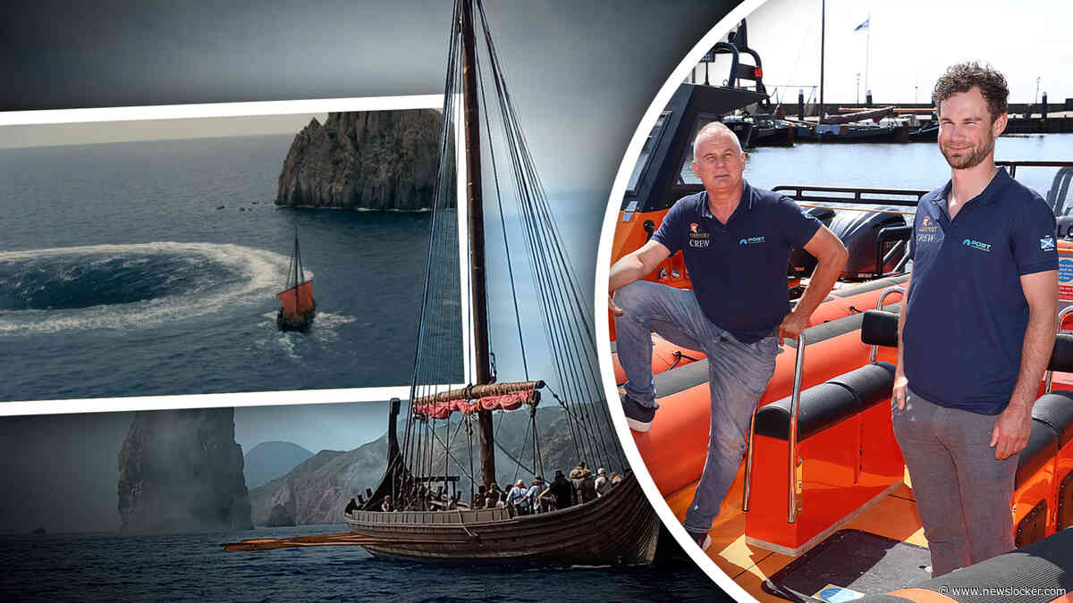 Kaskraker The Odyssey drijft op Urker boten van Klaas Post: ’Christopher Nolan was veeleisend en wispelturig’