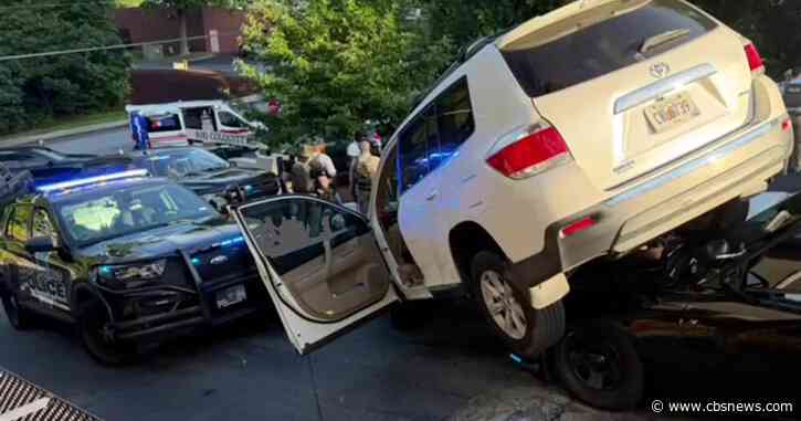 Wanted driver's tire lands on patrol vehicle during chase through Sandy Springs, police say