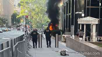 Lunatic arrested after setting Manhattan ICE building on fire
