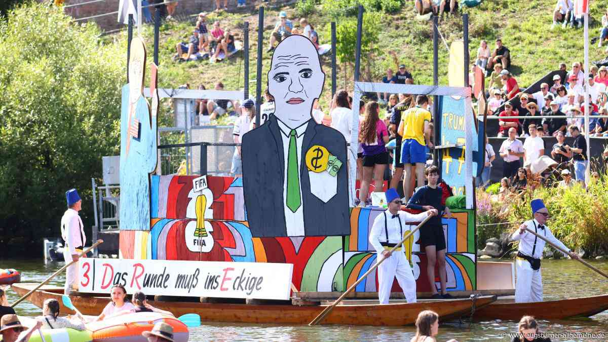 Donald Trump, Manuel Hagel und ganz viele Baustellen: Das waren die Themenboote beim Nabada 2026