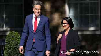 Burnham turns Labour Red: Ed Miliband walks into No10 with Shabana Mahmood amid claims they are both in the frame for Chancellor under new PM