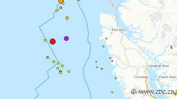 Magnitude 5.6 earthquake reported west of Vancouver Island