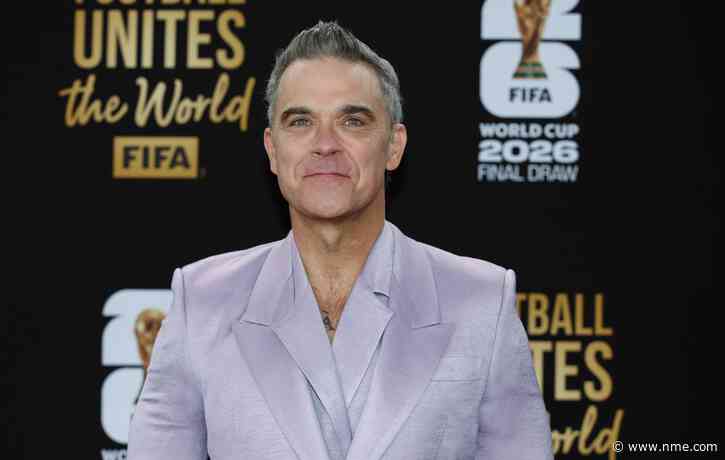 Robbie Williams responds to claims cocaine fell from his face onto microphone during World Cup TV interview