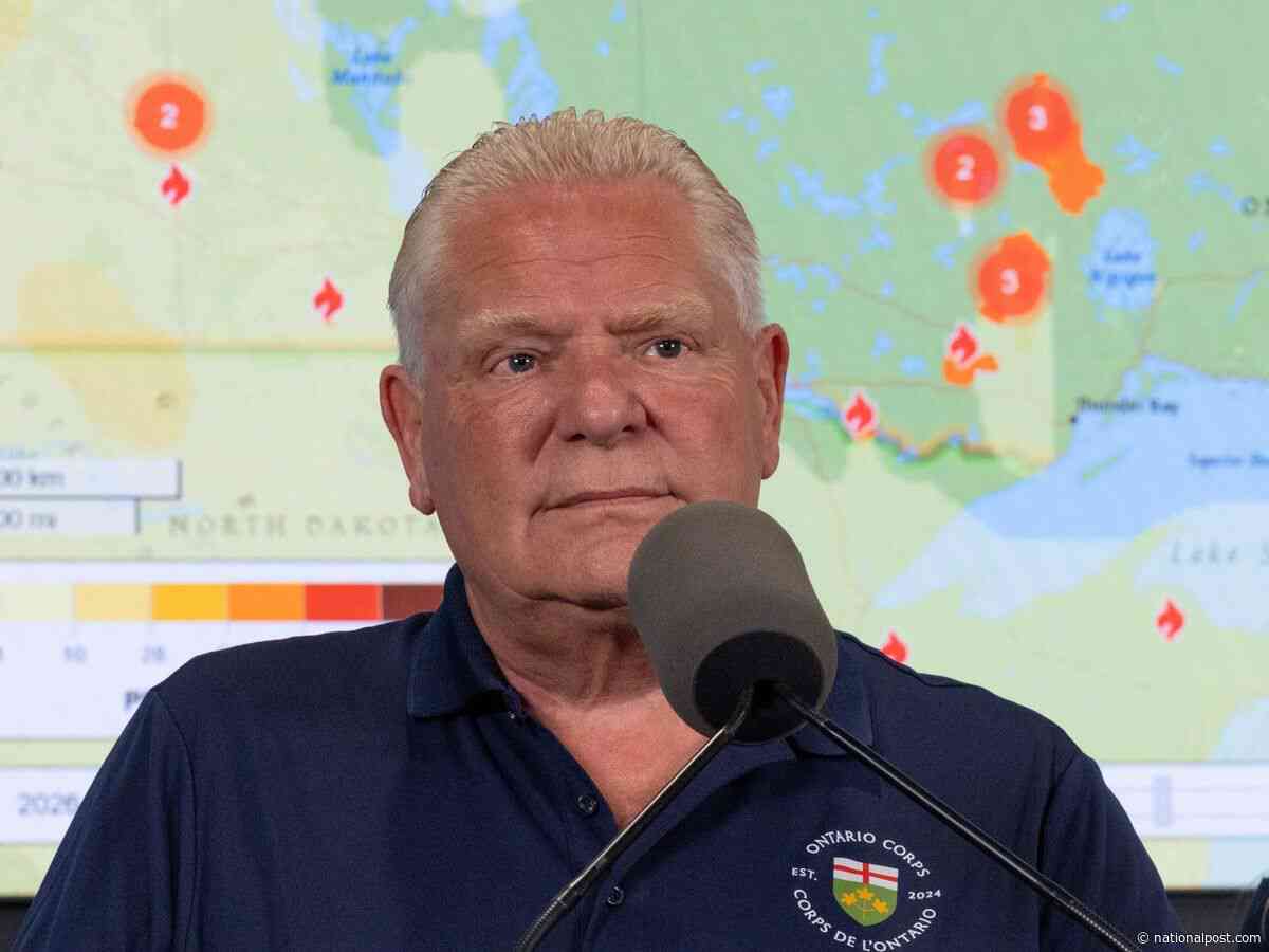 Doug Ford calls Trump's tariff threats over wildfire smoke 'rubbish,' Carney confronted at World Cup