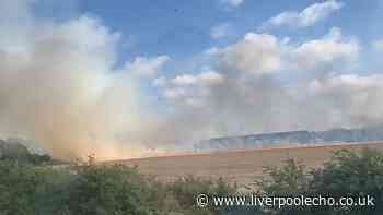 Large fire breaks out in Litherland grassland area