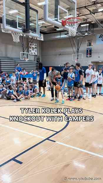 pov: you're tyler kolek playing knockout #nyknicks #nba #basketball #knockout #tylerkolek #camp