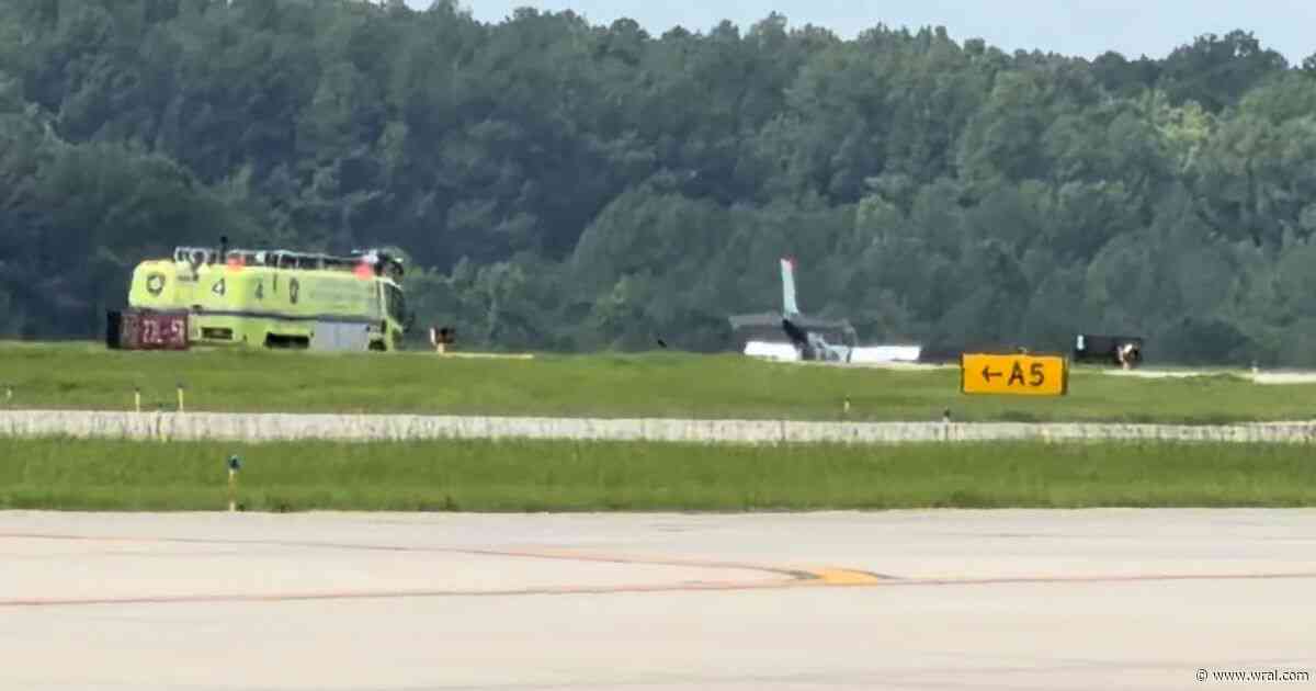 Small plane damaged during landing at RDU; no injuries reported