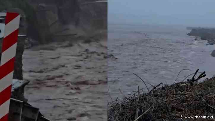 Registro muestra la preocupante crecida del Río Elqui en medio de sistema frontal: “Siguen habiendo derrumbes”