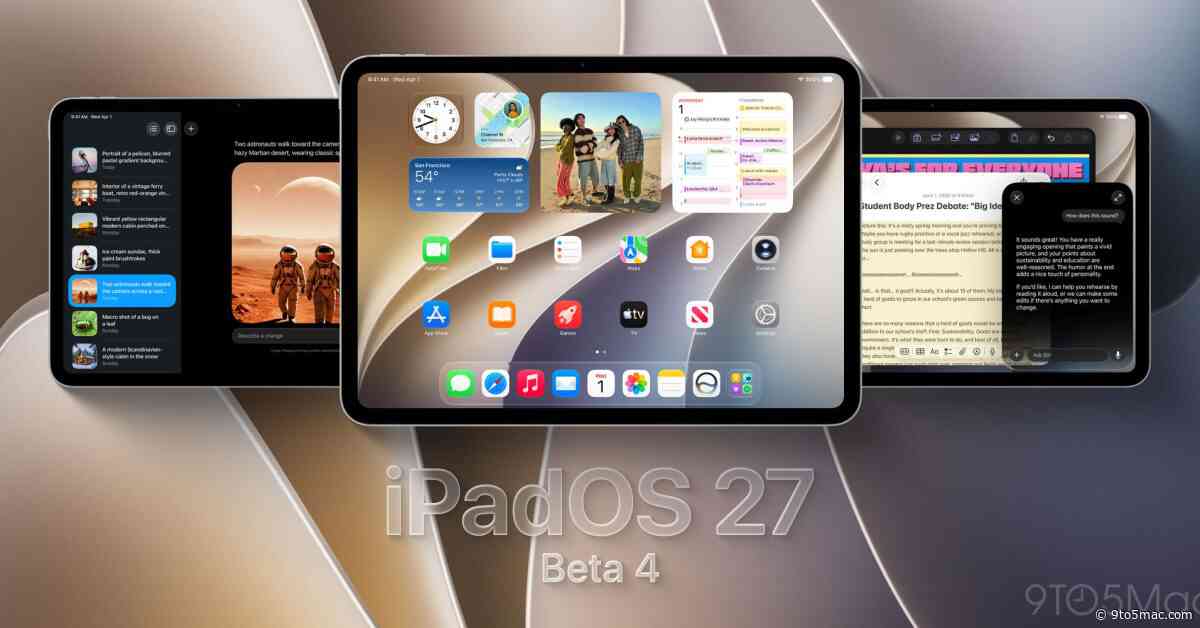 Apple releases beta 4 for iPadOS 27, tvOS 27, and more