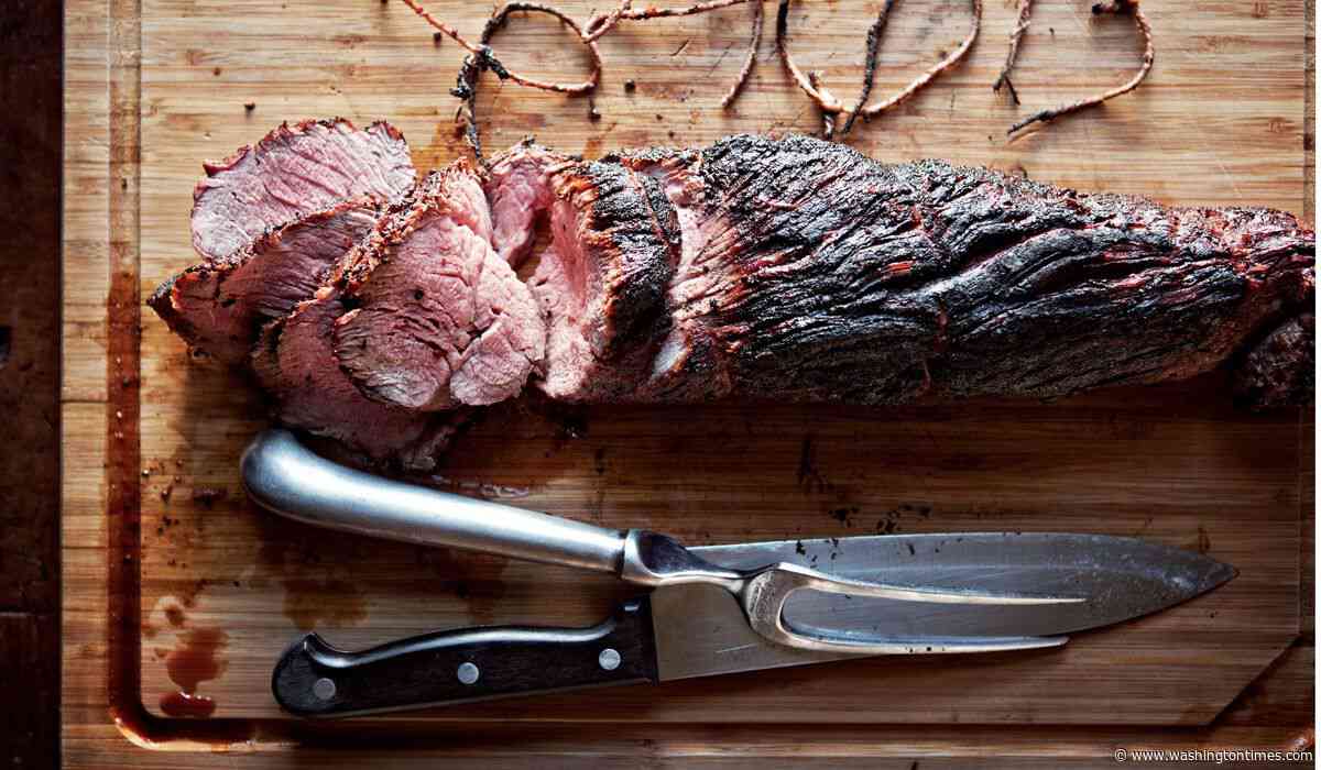 This smoky, fire-kissed beef tenderloin with herb butter comes from Canal House