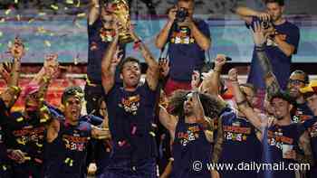 Spain's World Cup heroes touch down in Madrid for triumphant parade after enjoying £1K bottle of red wine and cigars in their New York hotel before late-night dash to airport