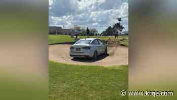 Damaged repaired after car ends up in bunker on Los Altos Golf Course