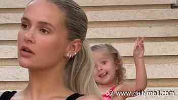 Molly-Mae Hague's daughter Bambi sneakily photobombs her influencer mum's snaps as star jokes she 'loves sabotaging' her pics