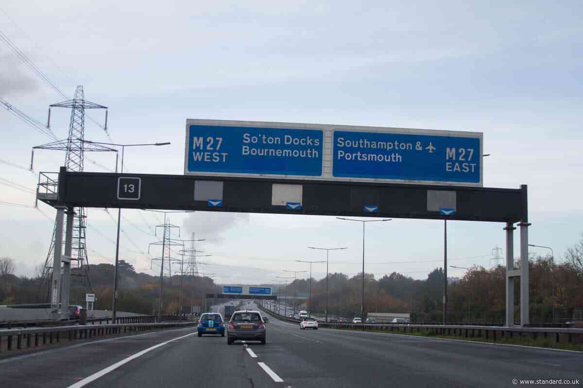 Roadwork-plagued M27 named as worst motorway