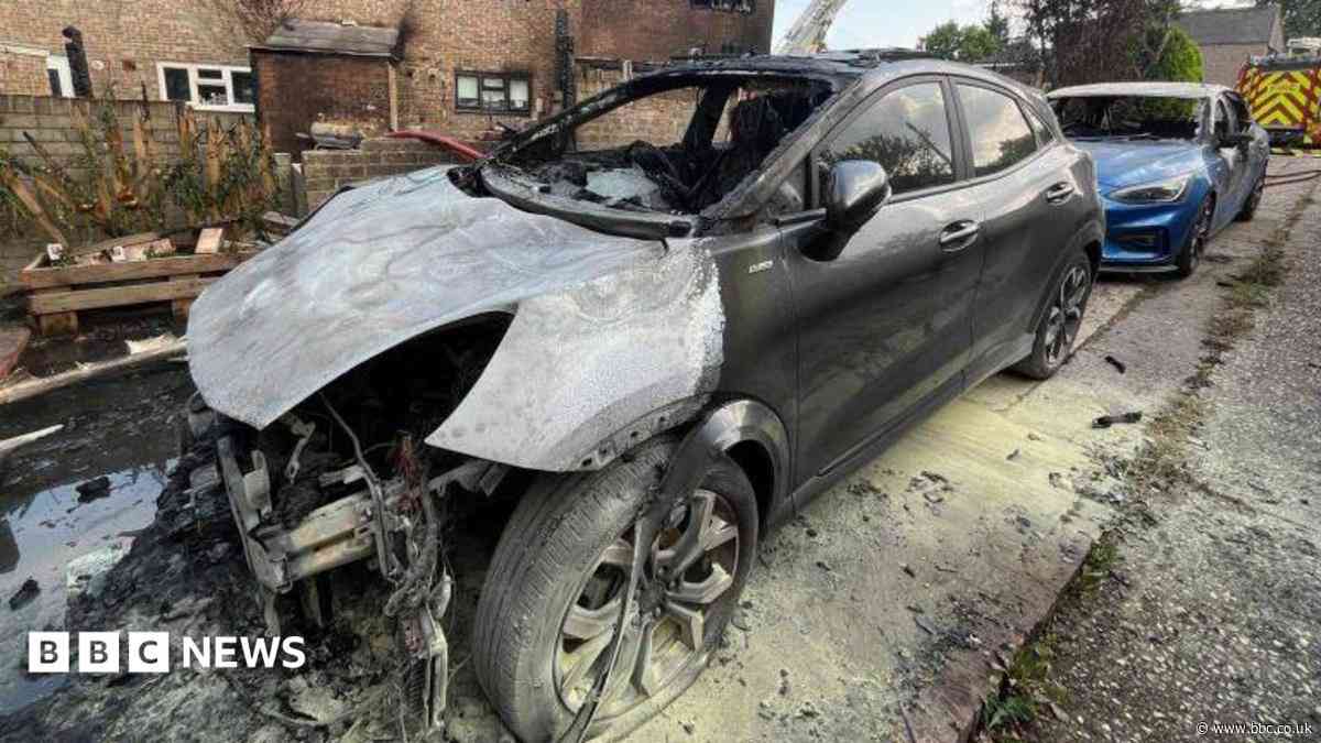 Garden shed fire spreads to houses and cars