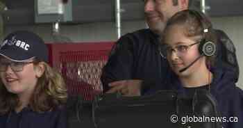 2 girls take over Alberta RCMP command as part of Kids with Cancer experience