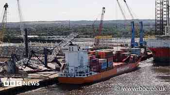Man injured in dockside crane 'collapse'