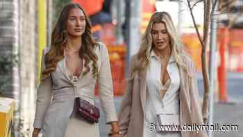 Married At First Sight star Gia Fleur shows off her cleavage but hides her baby bump in a racy outfit as she is seen for the first time since announcing her surprise pregnancy