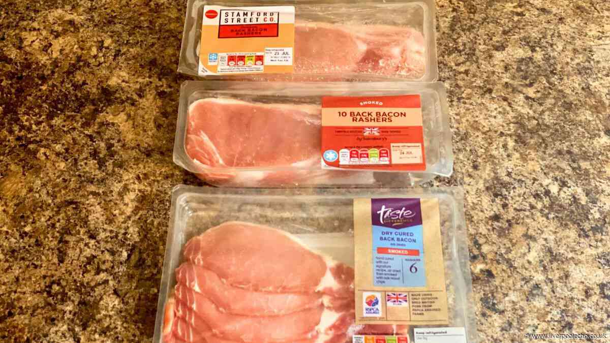 I tasted 3 price ranges of bacon at Sainsbury’s — 1 was crispier and tastier