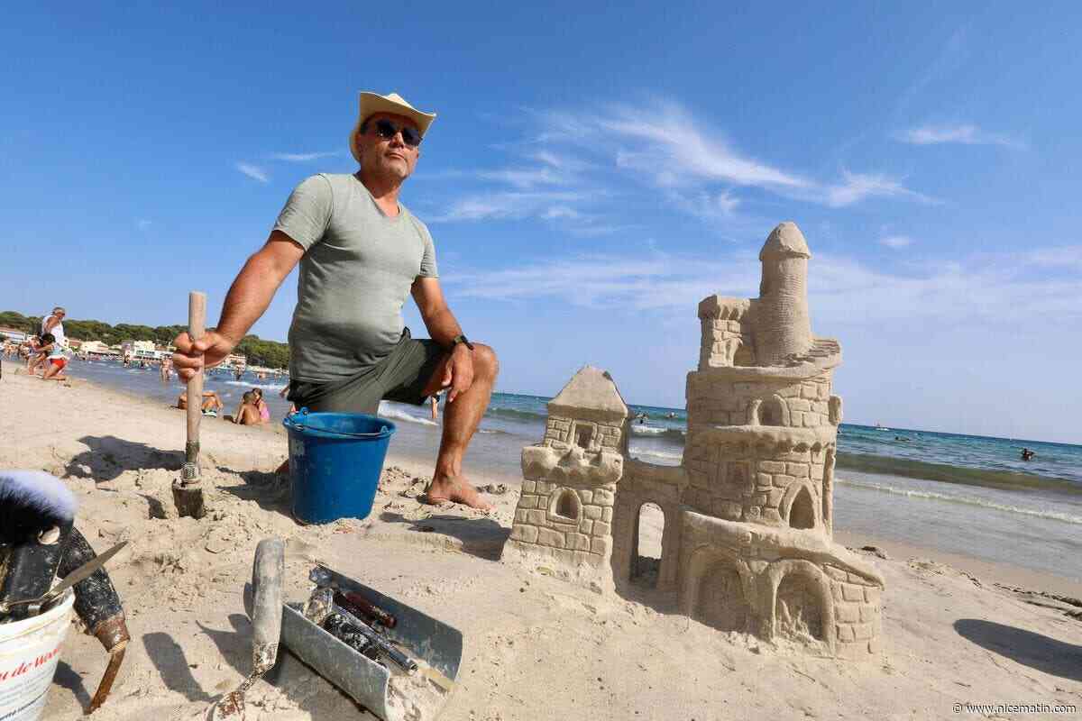 « Du sable très fin, mouillé et compacté ; de l’imagination ; commencer à gratter par le haut » : les secrets d’un bâtisseur de châteaux de sable sur la plage des Sablettes à La Seyne