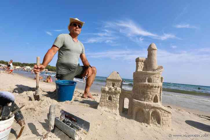 « Du sable très fin, mouillé et compacté ; de l’imagination ; commencer à gratter par le haut » : les secrets d’un bâtisseur de châteaux de sable sur la plage des Sablettes à La Seyne