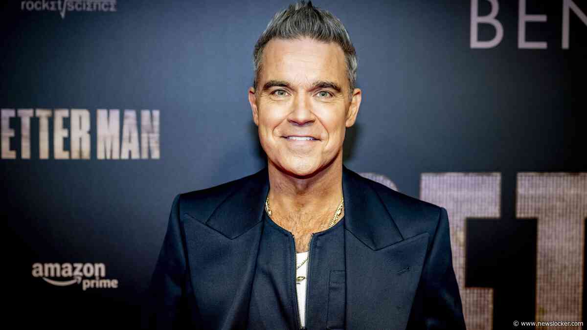 Robbie Williams reageert op geruchten over cocaïnegebruik op live tv tijdens WK: dit viel er uit zijn mond