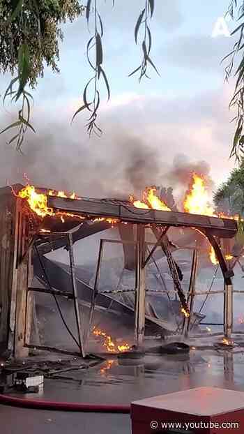 Grote brand op Radioweg: rook vanuit veel delen van de stad te zien