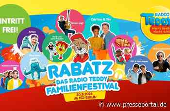 Wir machen wieder richtig RABATZ! Das große Radio TEDDY-Familienfestival am 30. August 2026 im FEZ-Berlin