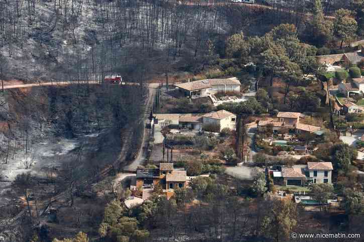 Maisons endommagées, collines calcinées : les images aériennes des dégâts causés par l’incendie de Taradeau - Les Arcs dans le Var