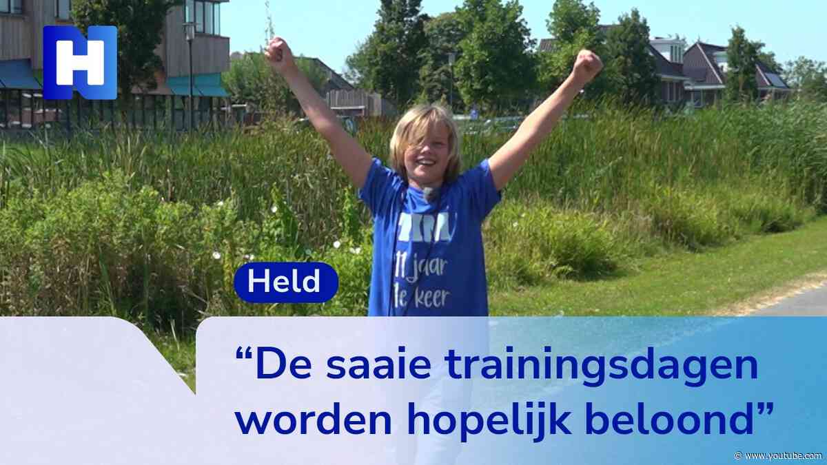 Een van de jongste deelnemers aan de Nijmeegse Vierdaagse: Tim (11)