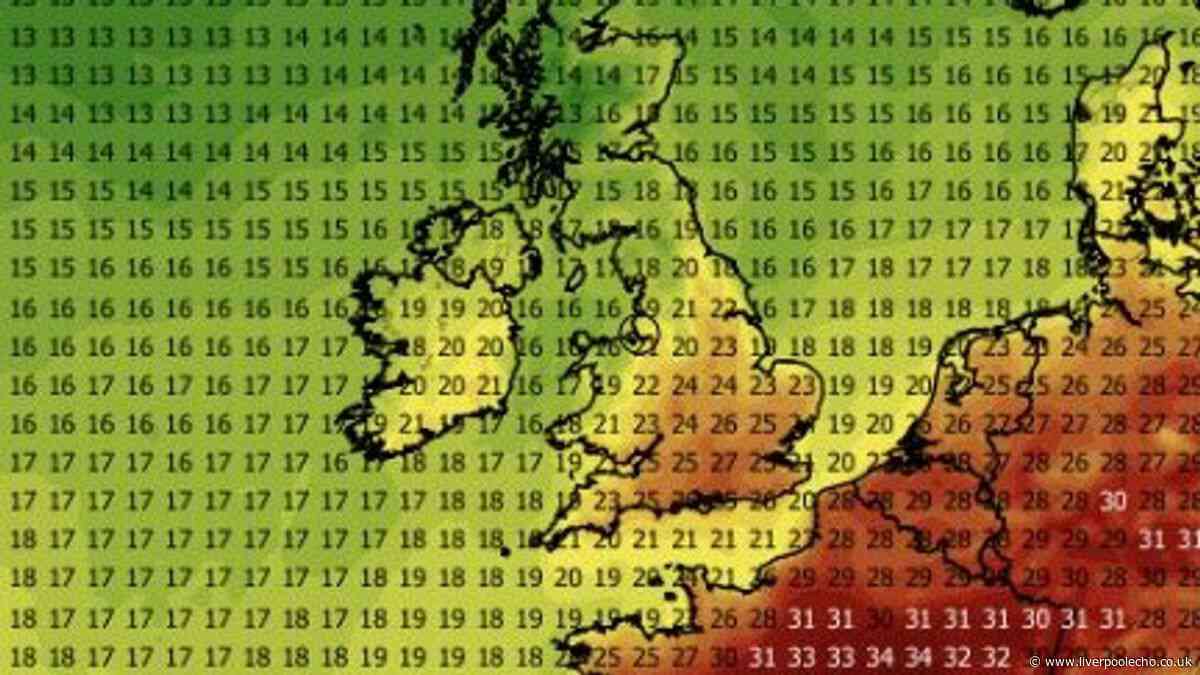 UK weather maps show new heatwave as 10 counties reach 40C