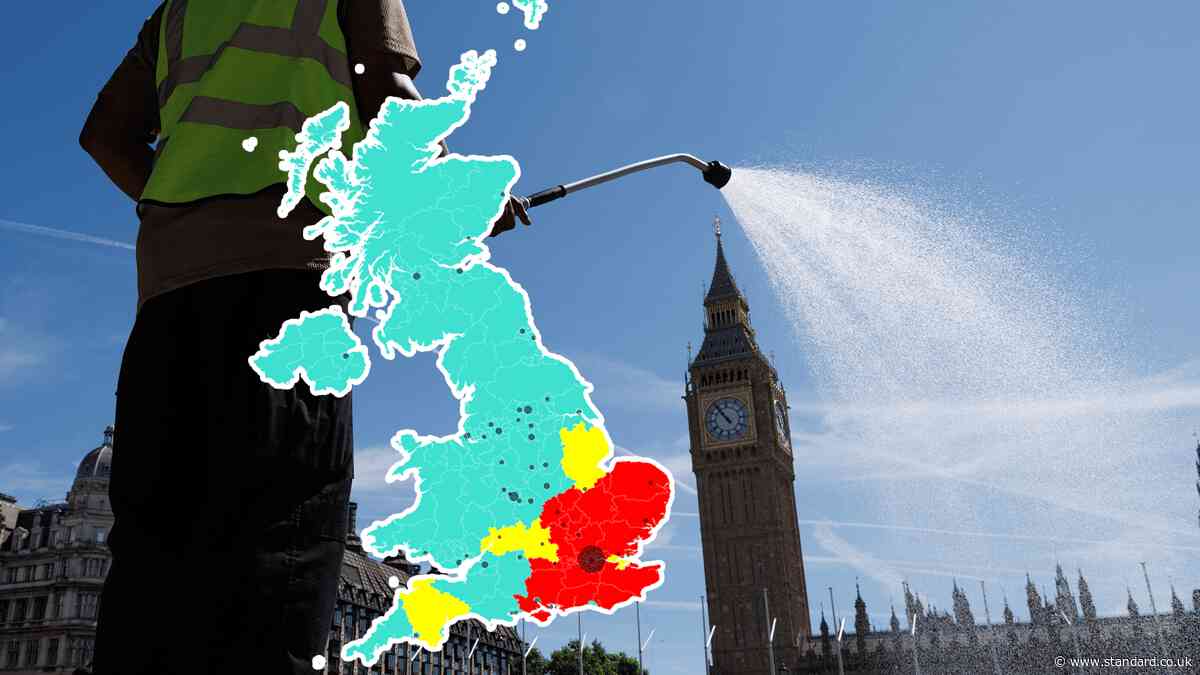 Is there a hosepipe ban near me? Interactive map shows water restrictions sweeping London and South-East